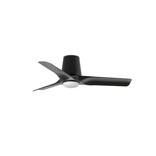 Ventilador de techo LED Hey, negro, CC, silencioso, Ø 90 cm, CCT