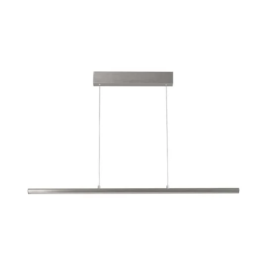 Lámpara colgante LED Borena, color aluminio, longitud 113 cm, metal