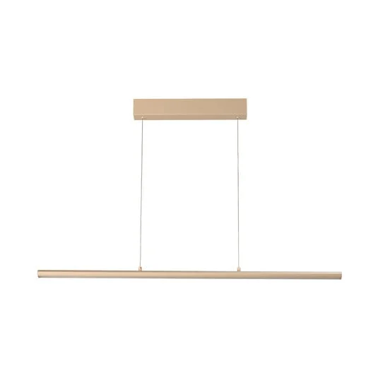 Lámpara colgante LED Borena, color arena, longitud 113 cm, metal