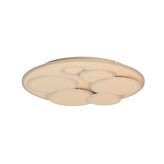 Lámpara LED de techo Dots, color arena, Ø 50 cm, metal/acrílico, CCT