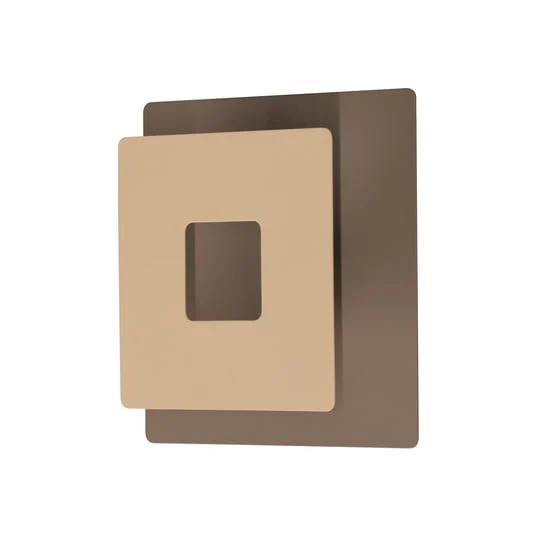 Aplique de pared LED Hennes, ancho 18 cm, color greige/arena