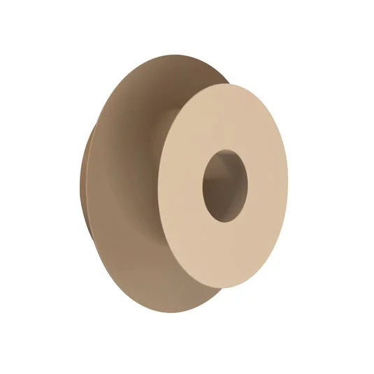 Aplique de pared LED Hennes, color greige/arena, Ø 18 cm, metal