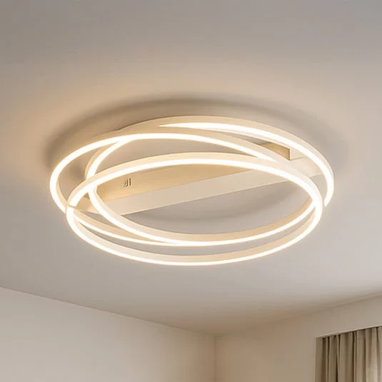 Lámpara LED de techo Kiku, Ø 56 cm, color arena, metal, CCT