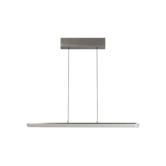 Lámpara colgante LED Torvi, longitud 135 cm, color níquel/blanco, CCT