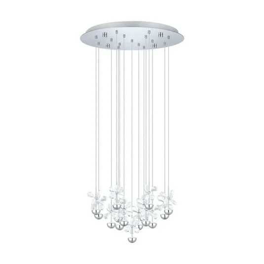 Lámpara colgante LED EGLO Stars of Light Pianopoli cromada 50 x 113 cm
