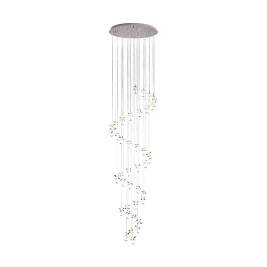 Lámpara colgante LED EGLO Stars of Light Pianopoli cromada 78 x 334 cm