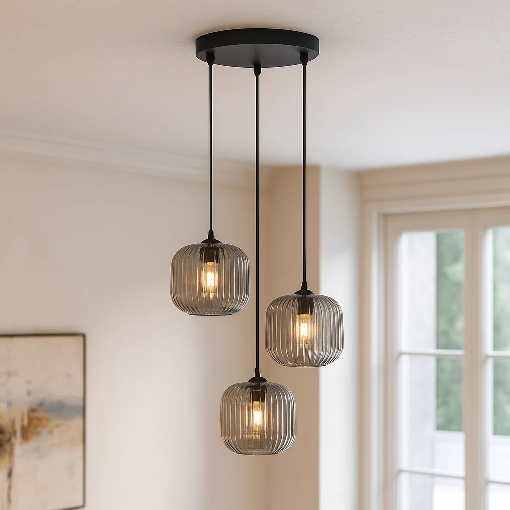 Lámpara colgante gris retro, Charlois