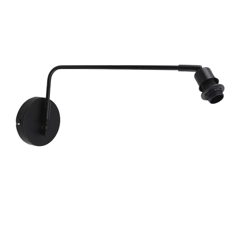 Aplique de pared sin pantalla negro de aluminio, Rika