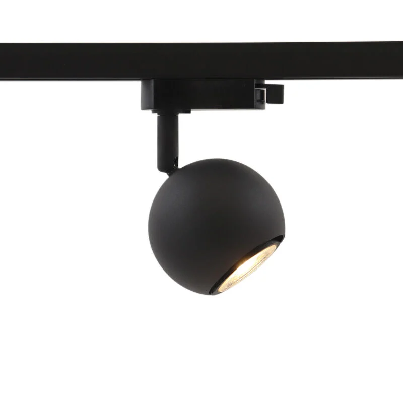 Foco de carril monofásico negro moderno, Alco