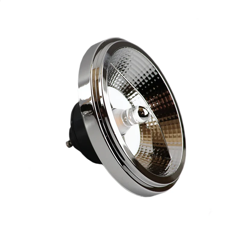 Lámpara LED GU10, AR111, 12 Watt, 2700K, Regulable, fondo negro