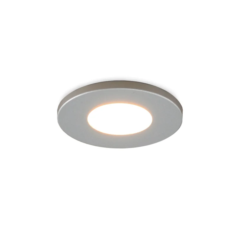 Foco empotrable para porche cromo Dico, IP65, regulable