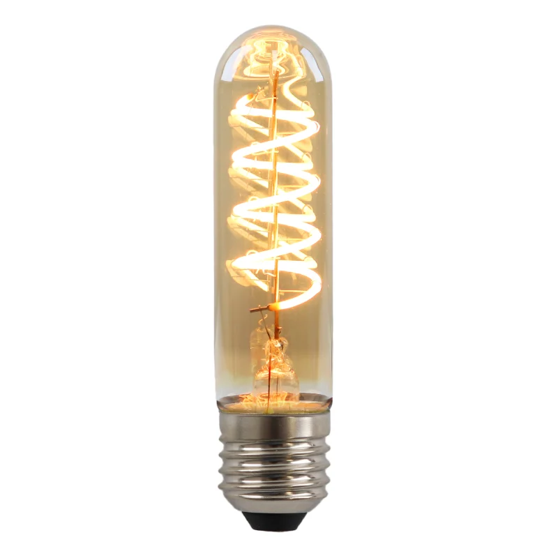 Olucia bombilla LED tubo E27 regulable Damien, ámbar, 4W, 2200K