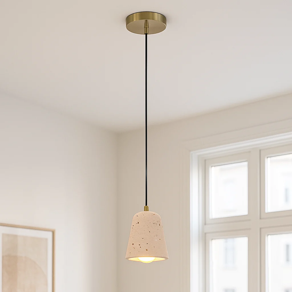 Lámpara colgante de mármol beige, Claes