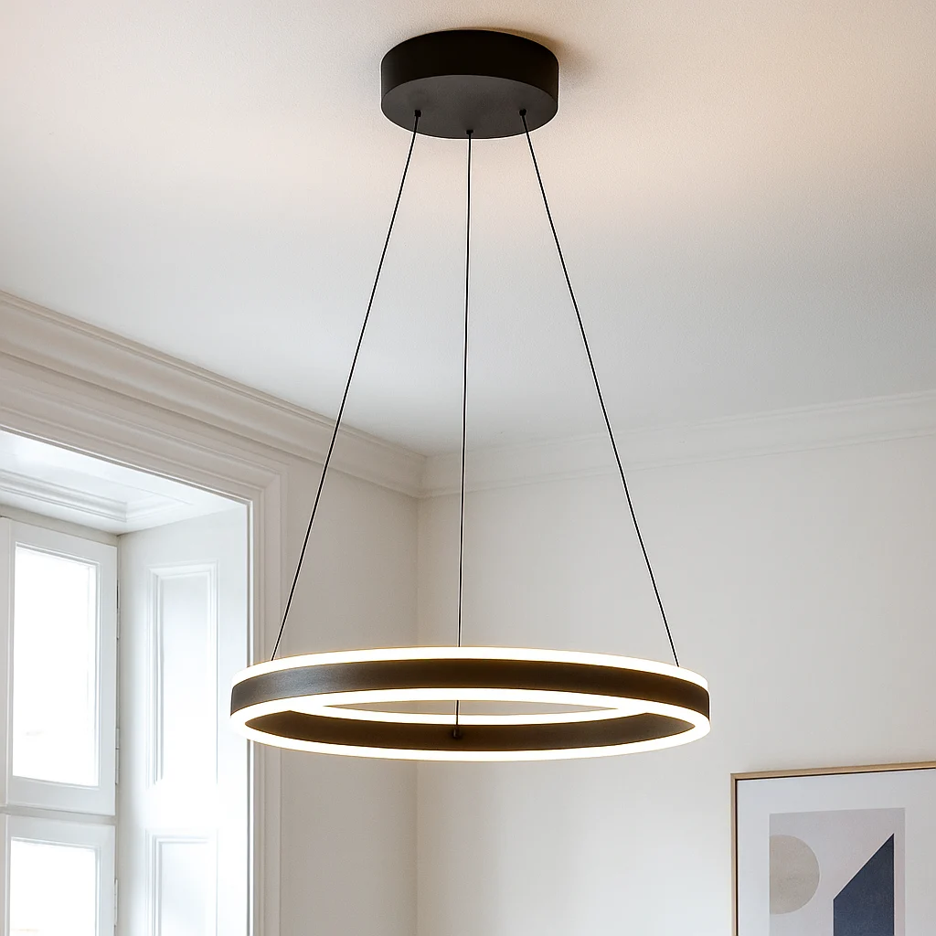 Lámpara colgante negra diseño, Lava, 46W, 3000K LED