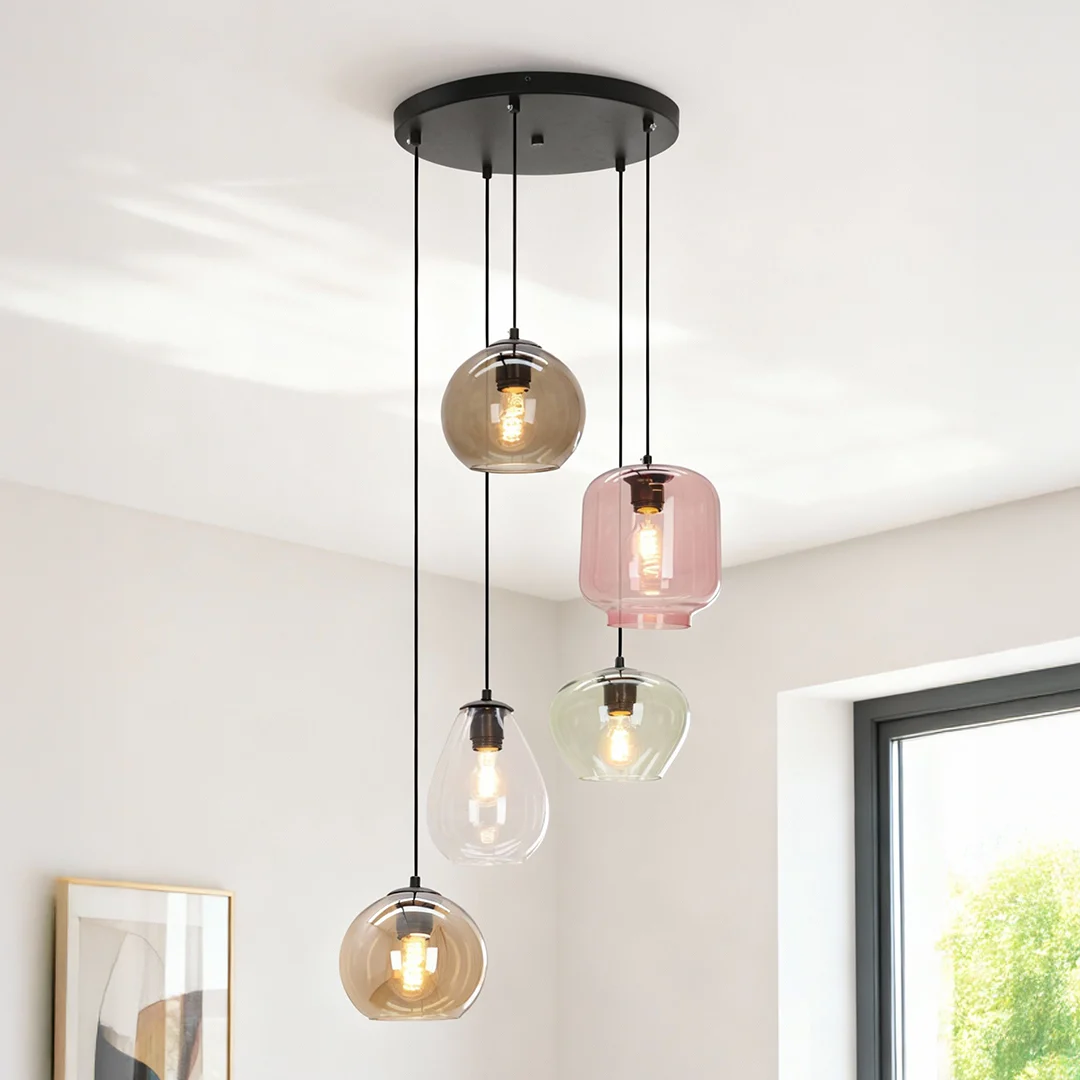 Lámpara colgante multicolor moderna, Caia
