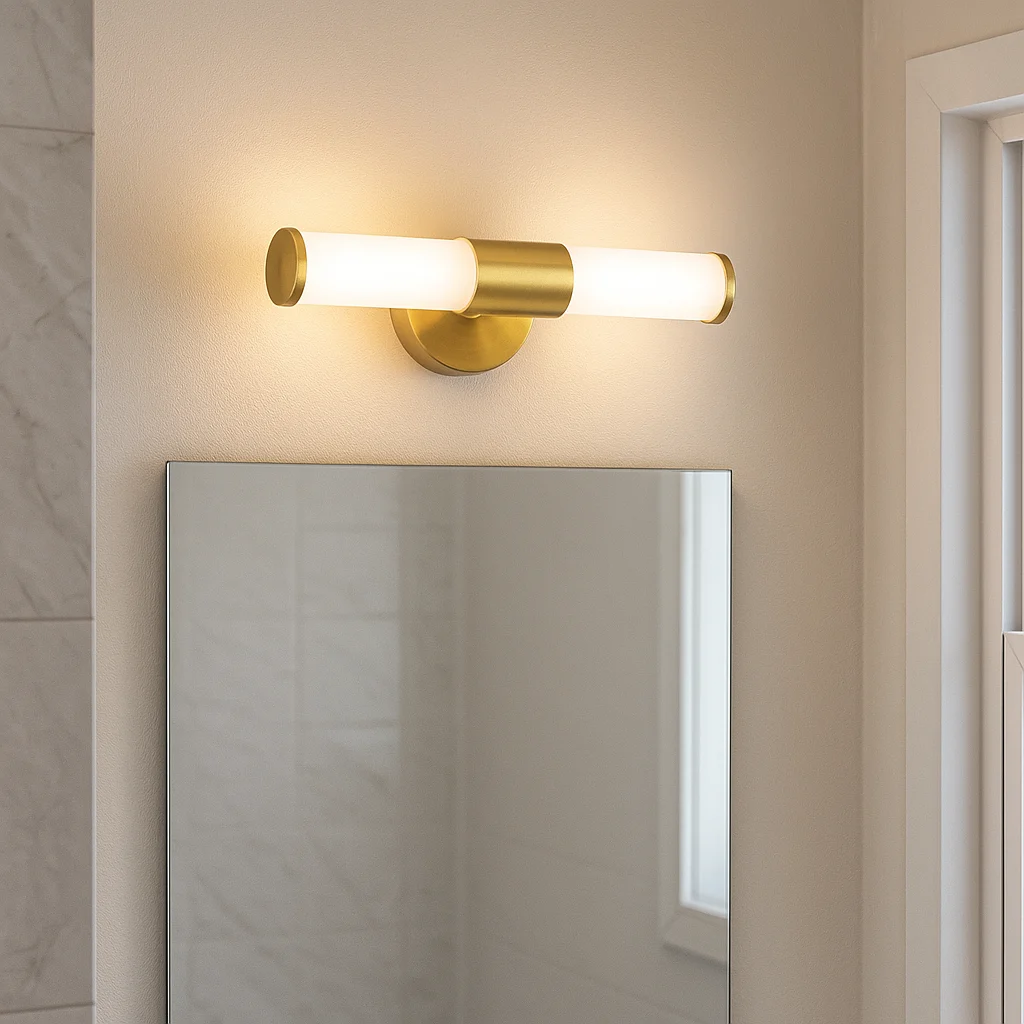 Aplique baño dorado moderno, Callum, IP44