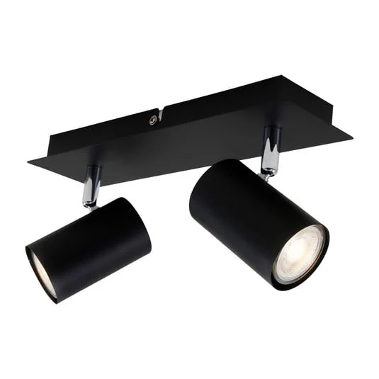 Plafón 2857-025, giratorio, 2 luces, negro