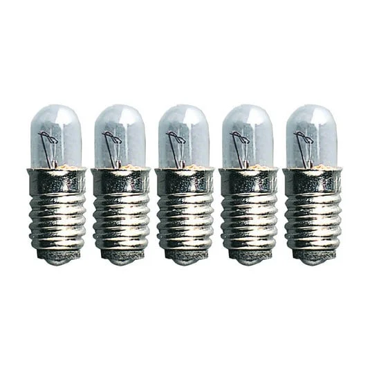 Bombillas de recambio E5 0.6W 12V LV lámpara de araña 5pcs, claro