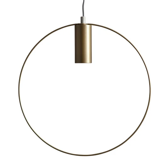 Shape lámpara colgante decorativa con Ring, oro