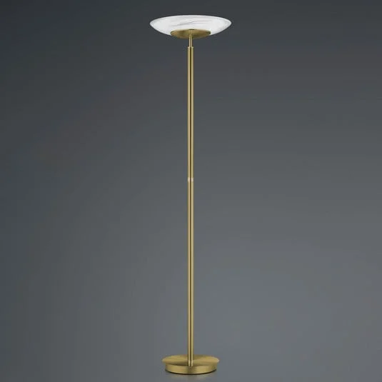 Lámpara de pie LED Findus, 1 luz, latón antiguo