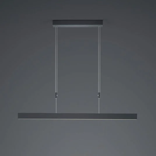 Lámpara colgante LED Delta, 100 cm, negra