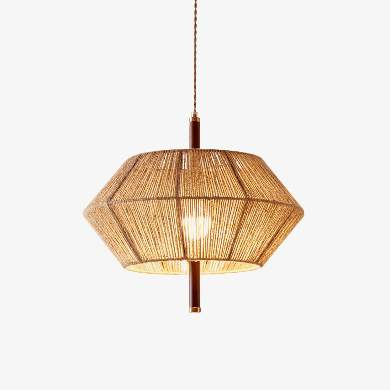 Rattan Lámpara Colgante Vintage Cuerda