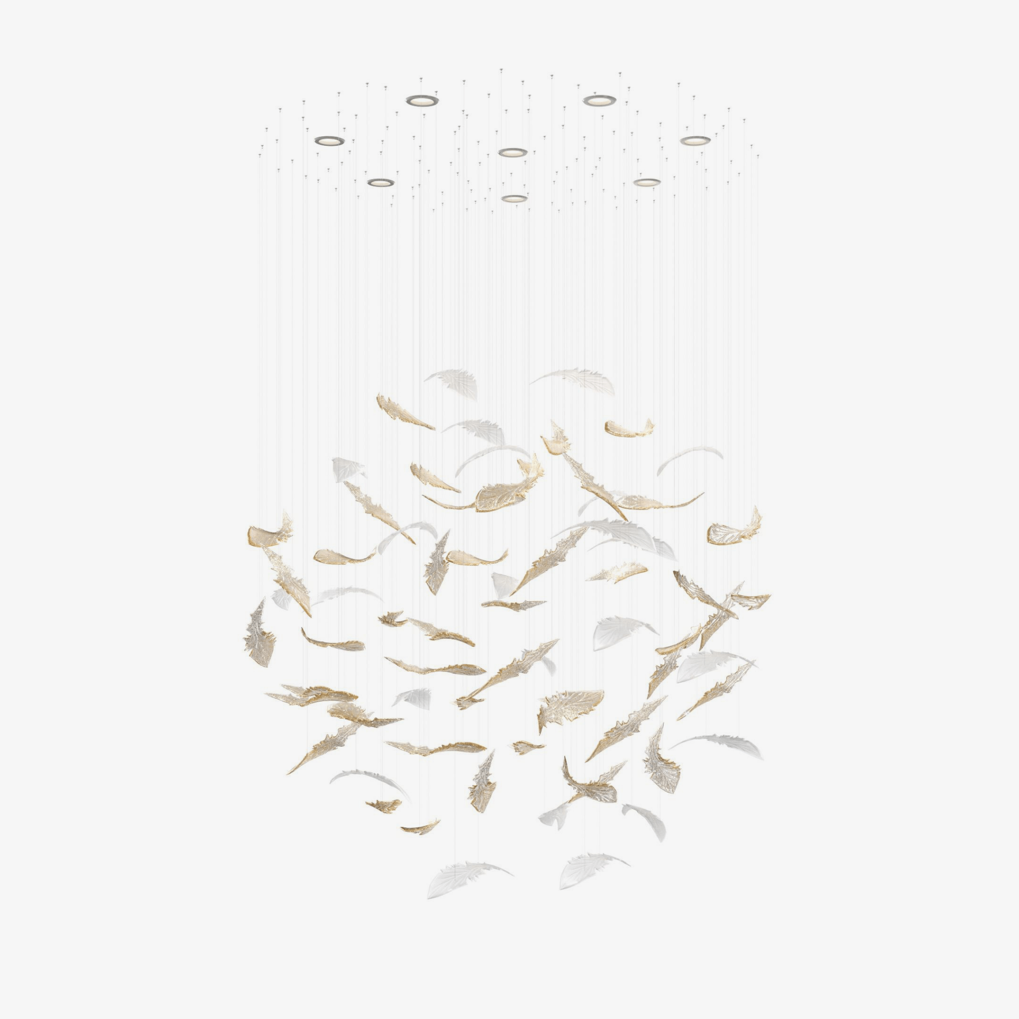 Orinila Lámpara Colgante Cristal Elegante y Lujosa