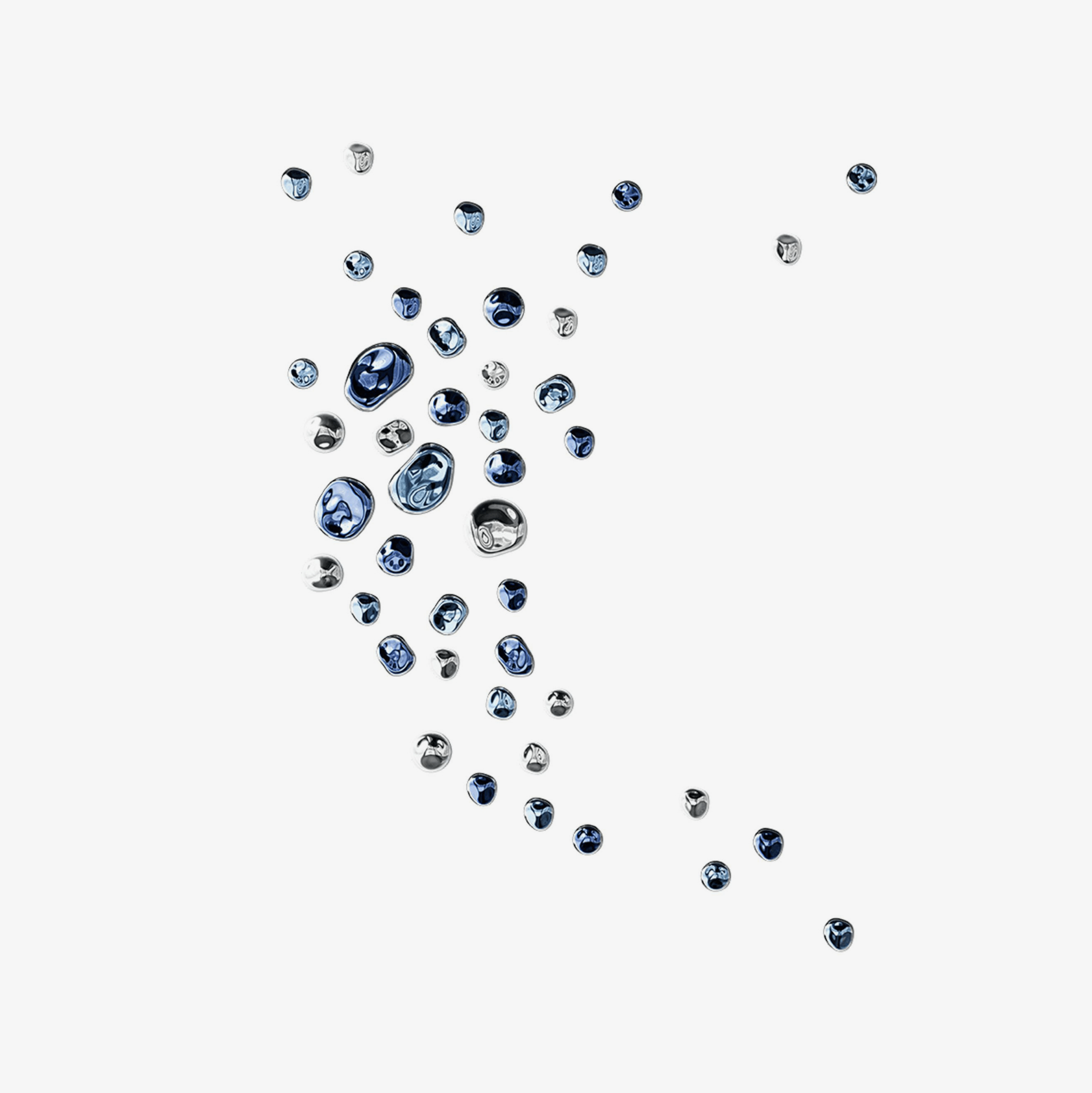 Nyzoris Aplique de pared Azul Vidrio Disperso