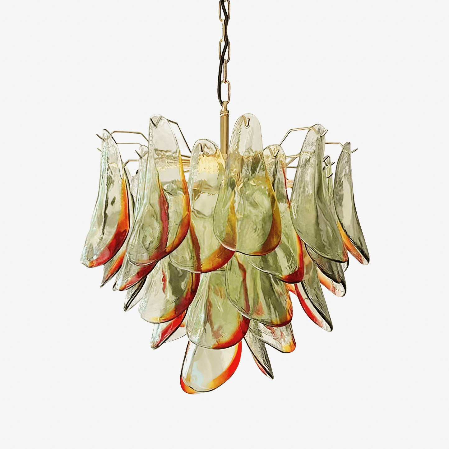 Lustra Chandelier Aurora de Cristal Murano con Pétalos