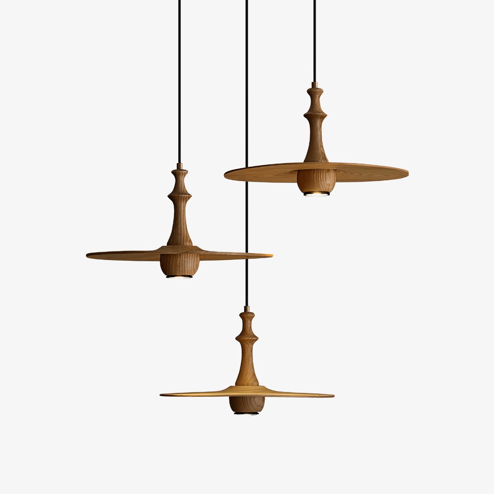 Spindle Lámpara Colgante Minimalista Madera