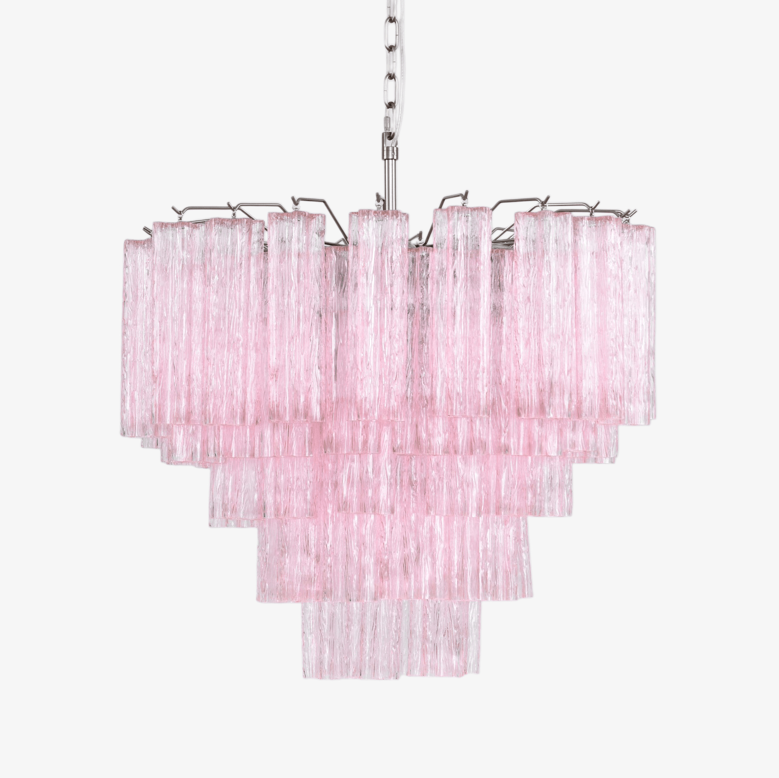 Aurora Araña De Luces Rosa Cristal Multi Nivel Romántico Resplandor