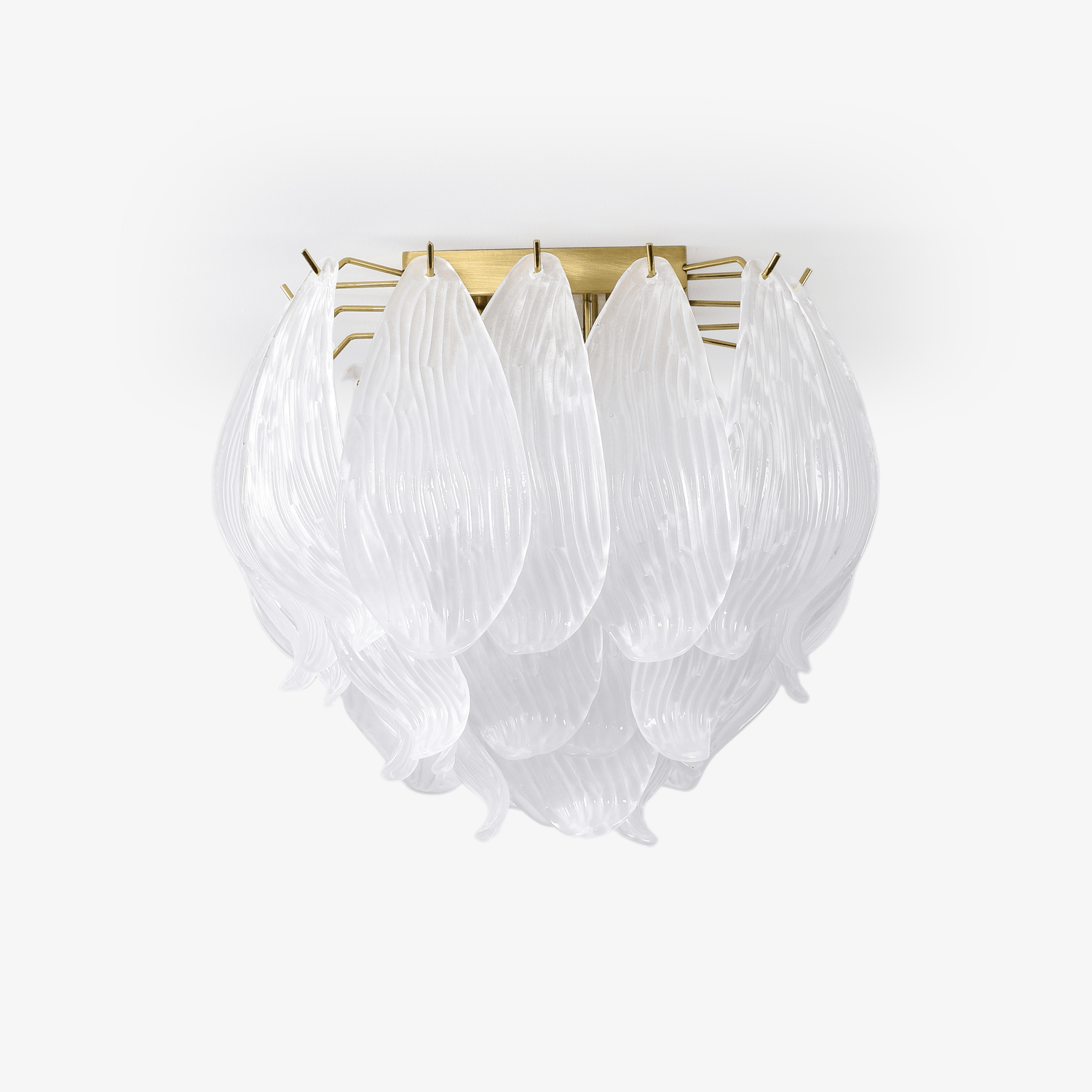 Aurora Lámparas de techo Murano Pétalo Soplado A Mano Cristal Flushmount