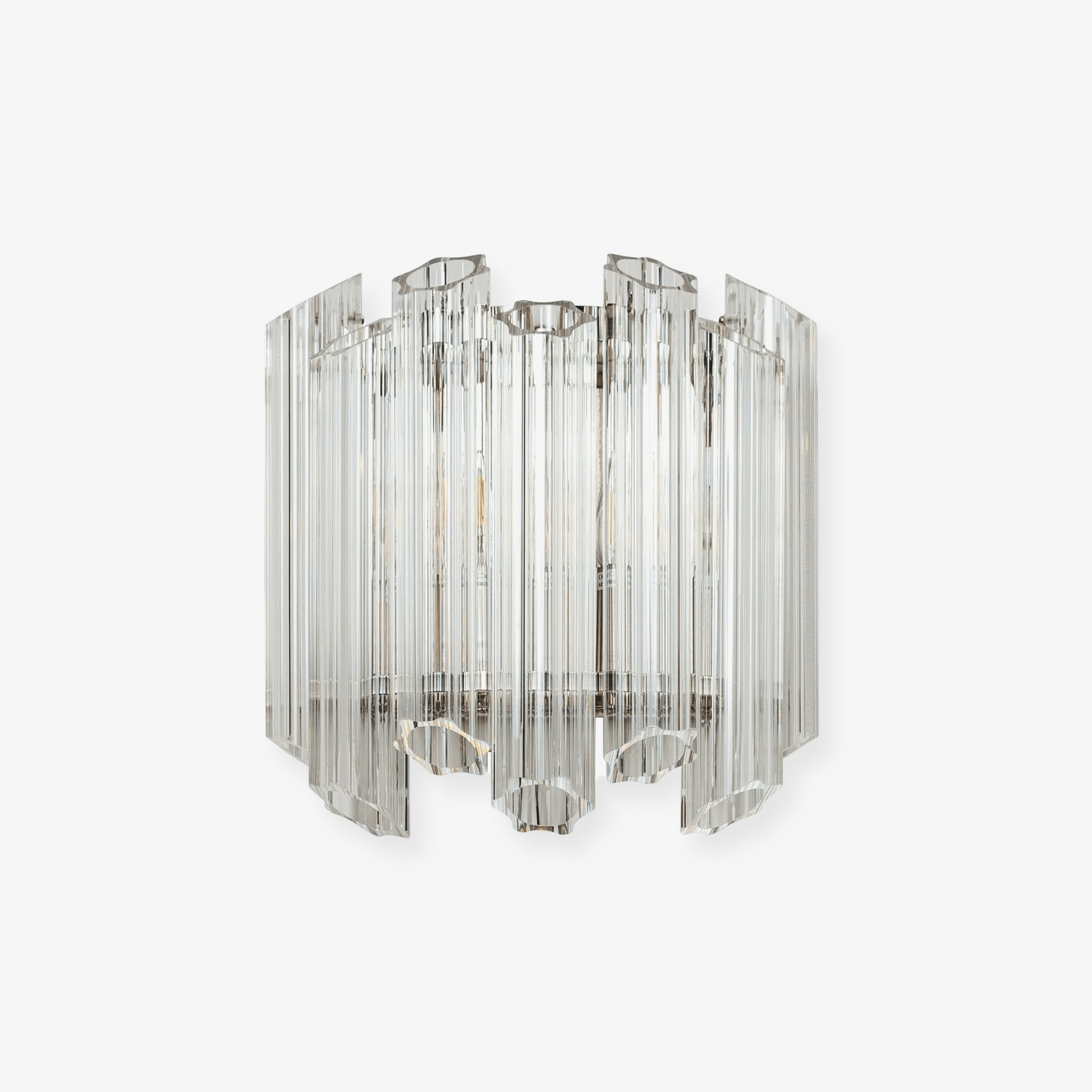 Aurora Aplique de pared Transparente Murano Tubo Cascada Minimalista
