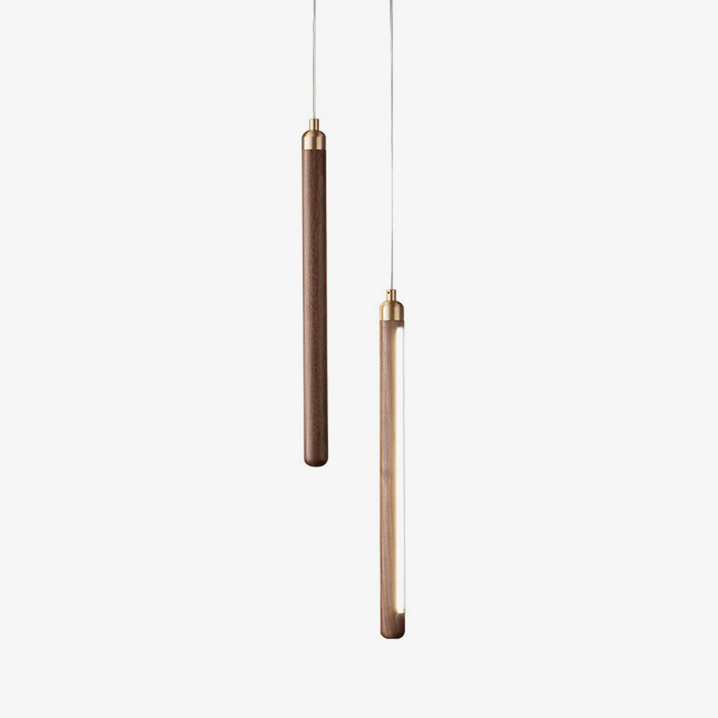 Kyoto Lámpara Colgante Lineal Minimalista de Madera