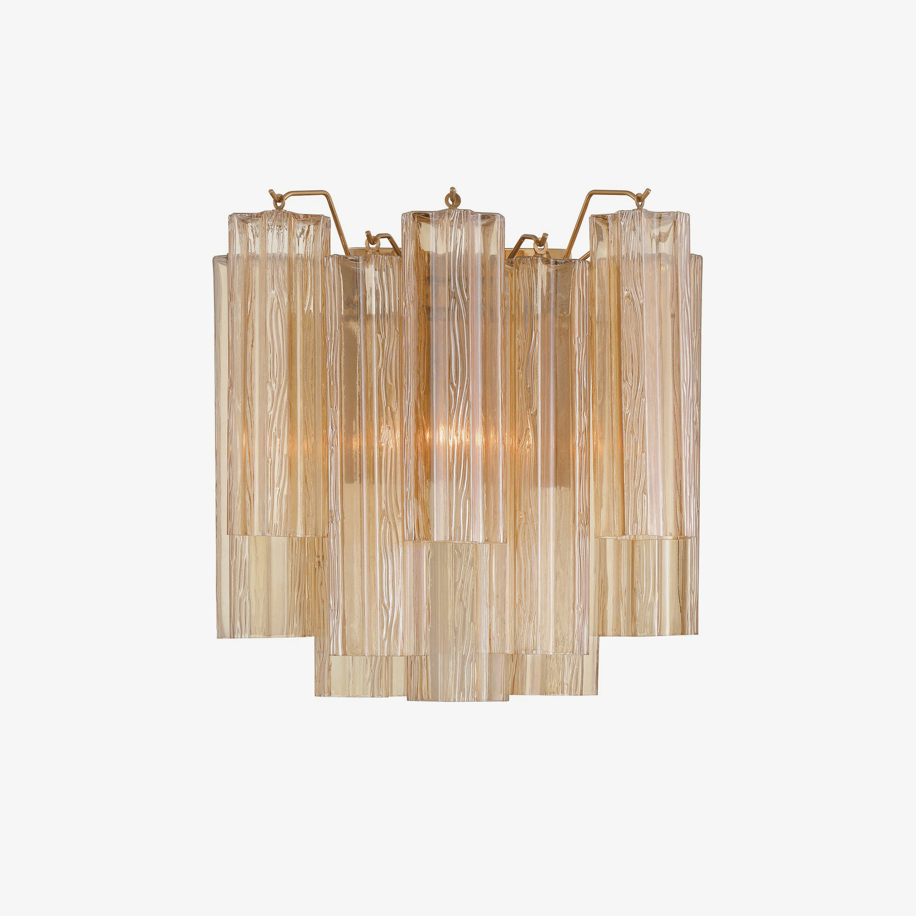 Aurora Wandleuchte Glas Röhre Stufen Mid-Century