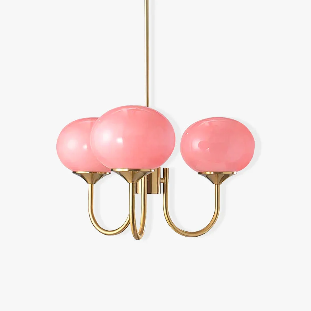 Lustra Lámparas de araña Moderno de Cristal Rosa