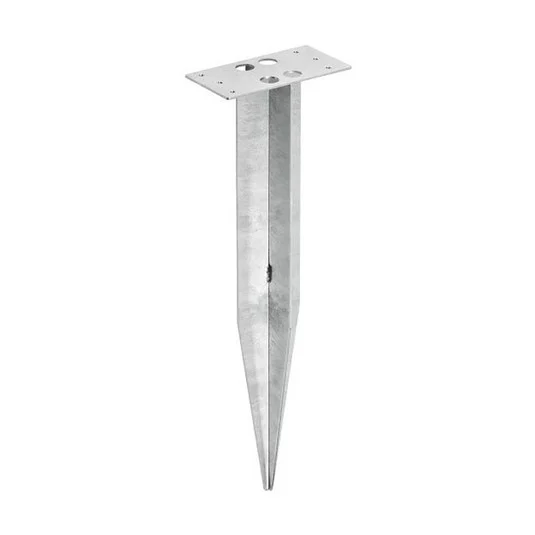 Pica tierra angular baliza bolardo pie rectangular