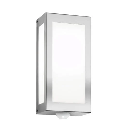 Aplique de exterior Aqua Rain, acero inoxidable, sensor