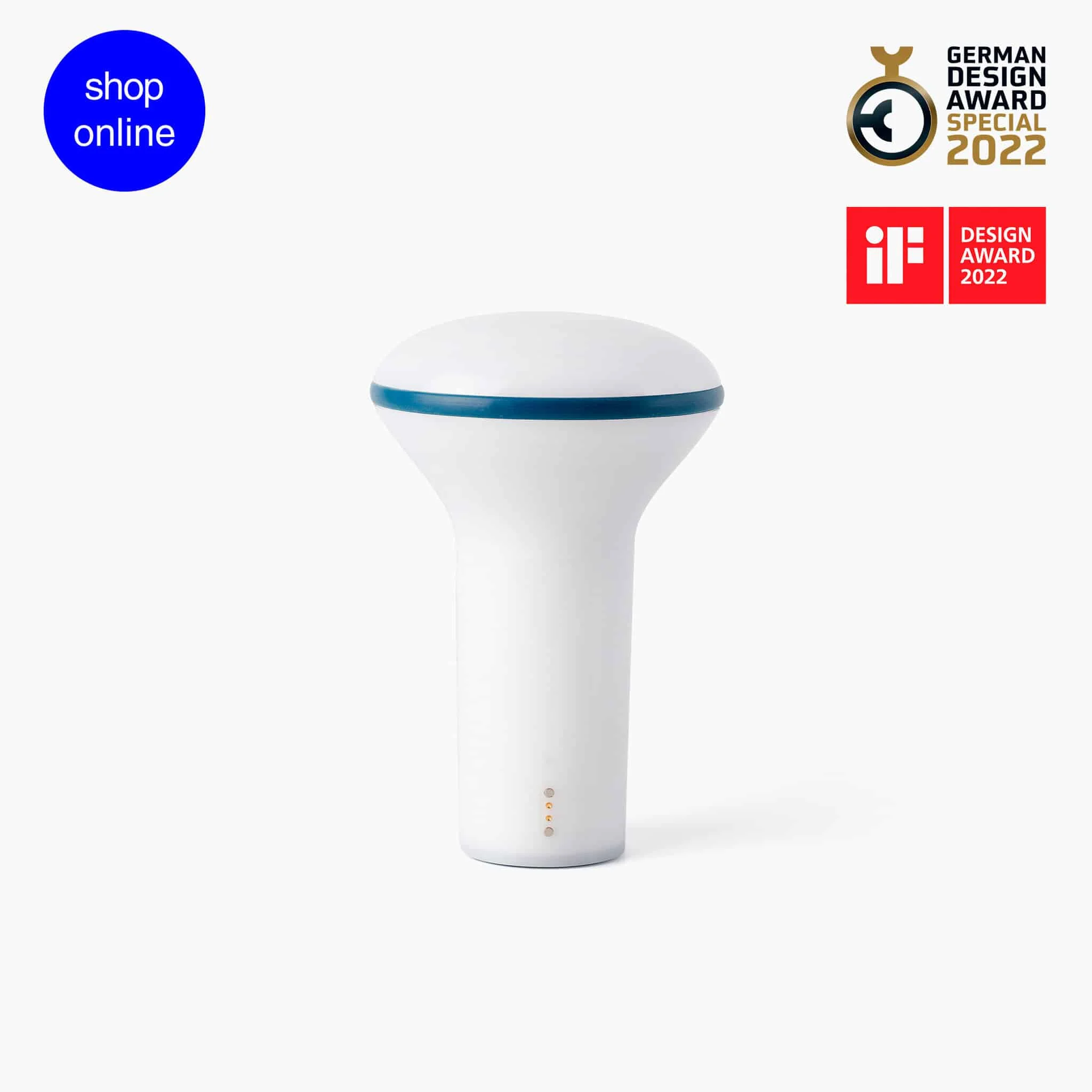 Lámpara de mesa Faro Buddy portátil LED opal 2700K 20209