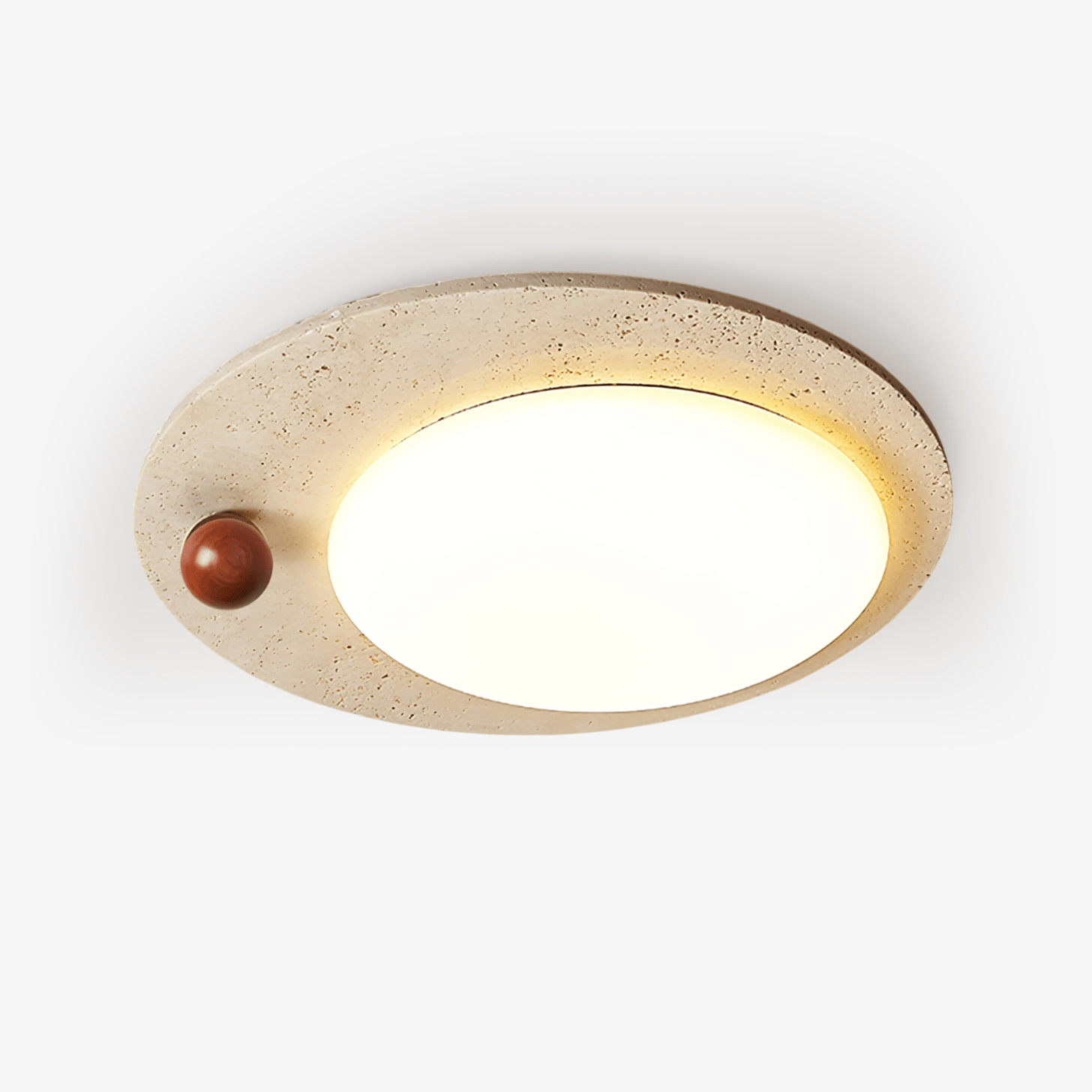 Circular Luz de Techo Minimalista de Travertino