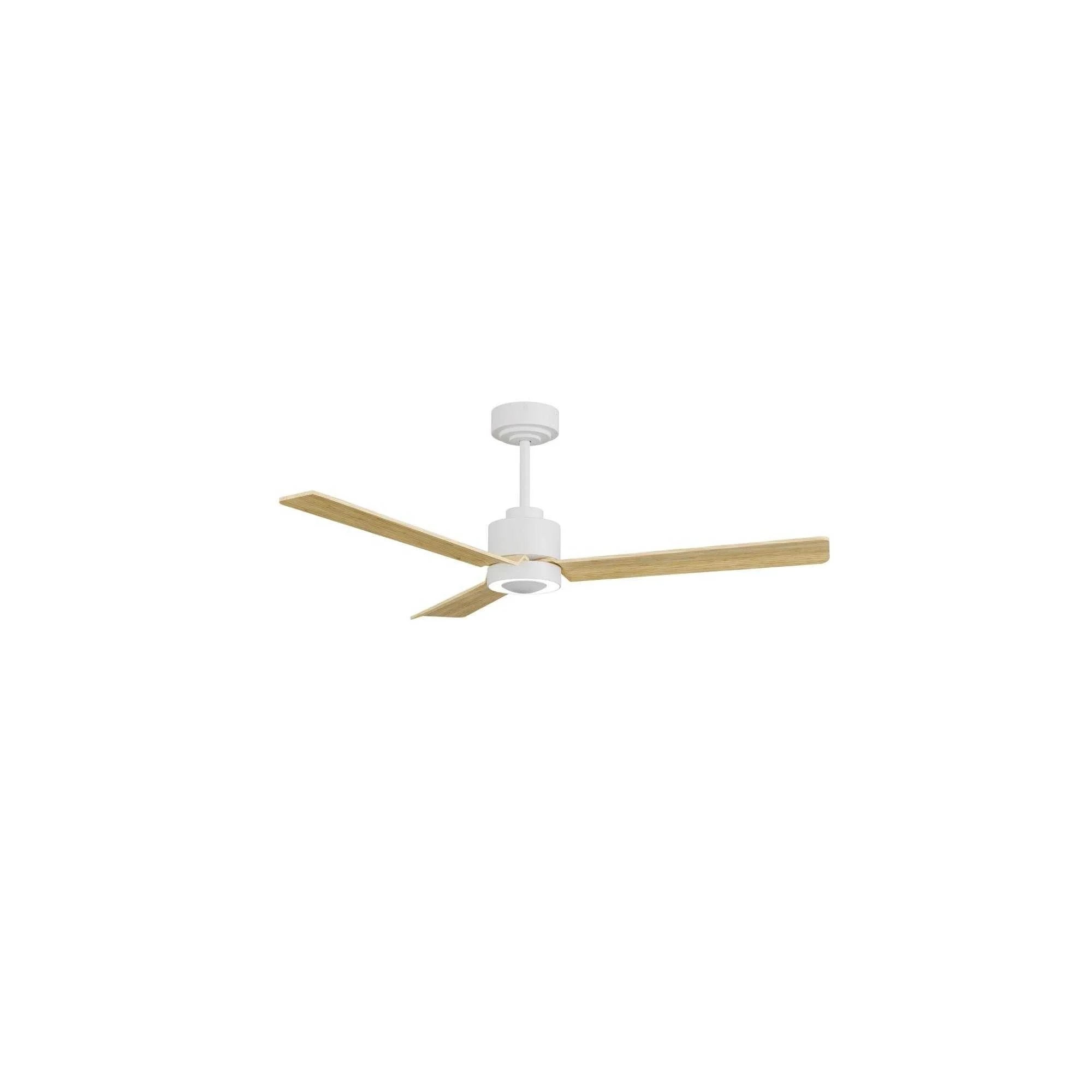 Ventilador de techo con luz Sulion Anne 127cm LED blanco y madera clara motor DC CCT 2245287