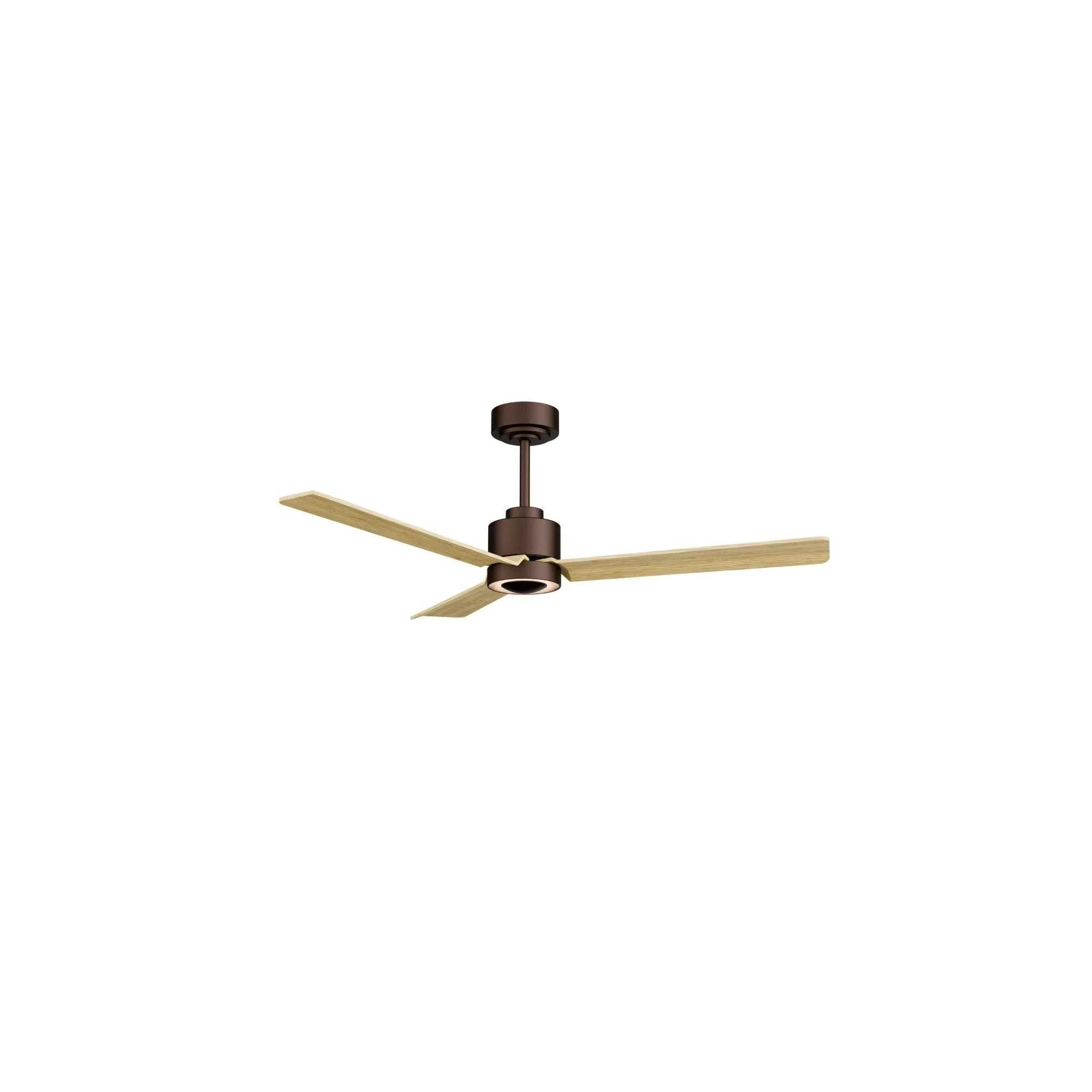 Ventilador de techo con luz Sulion Anne 127cm LED marrón óxido y madera clara motor DC 2246086