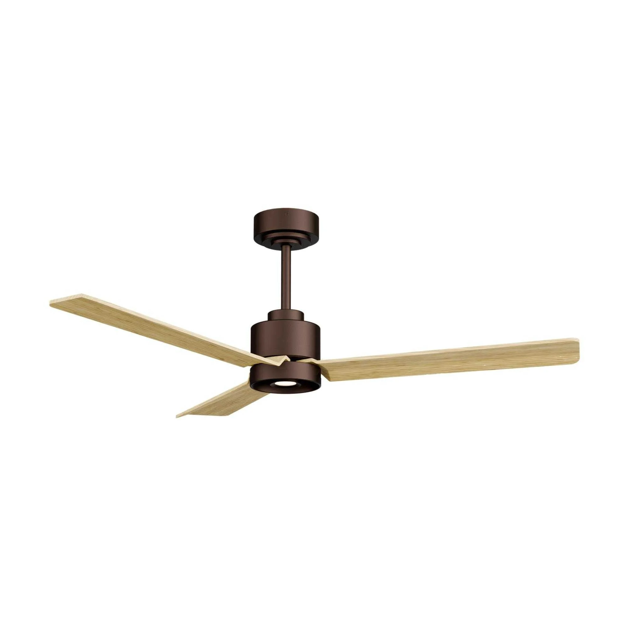 Ventilador de techo con luz Sulion Anne 127cm LED marrón óxido y madera clara motor DC 2246109