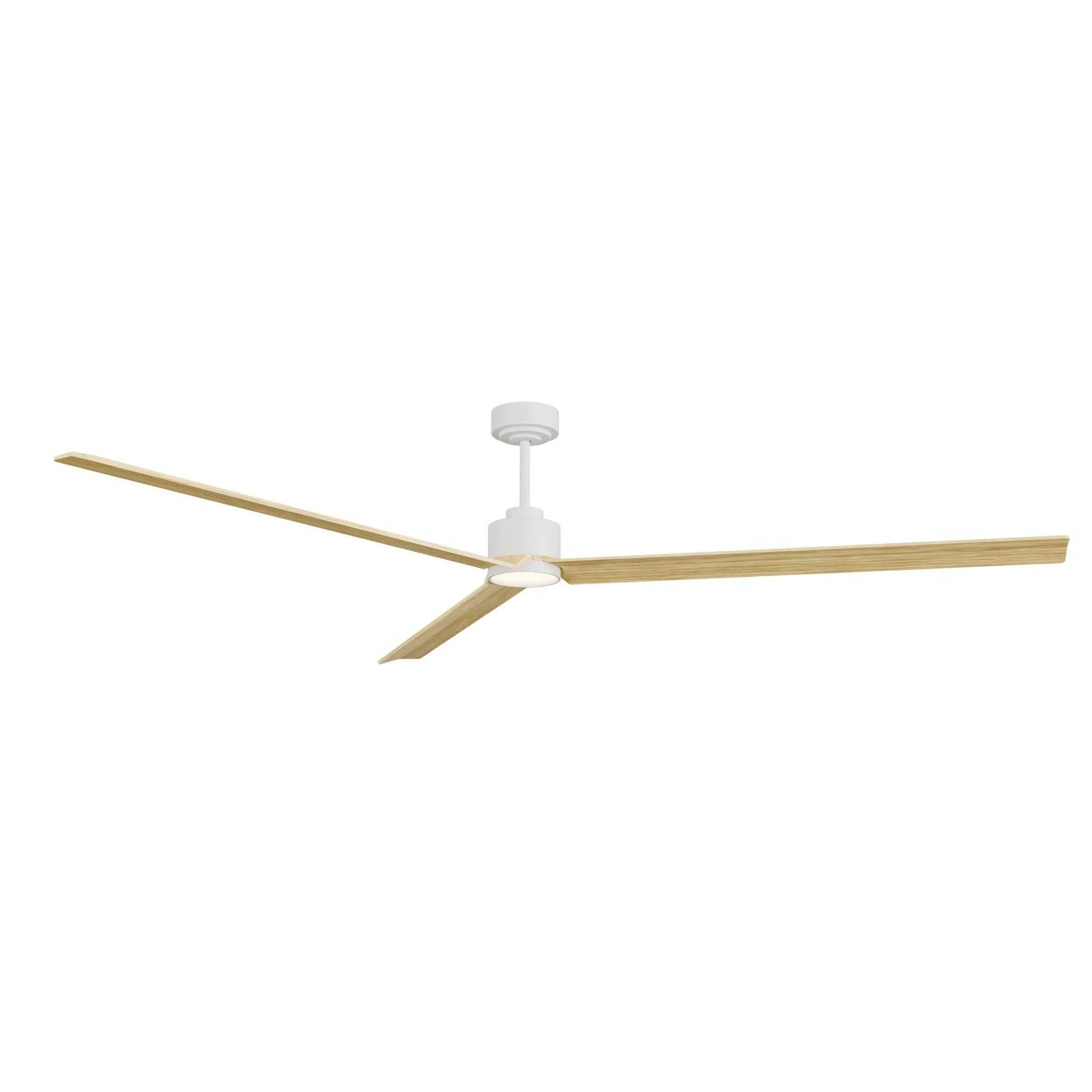 Ventilador de techo con luz Sulion Anne 220cm LED blanco y madera clara motor DC CCT 2246741