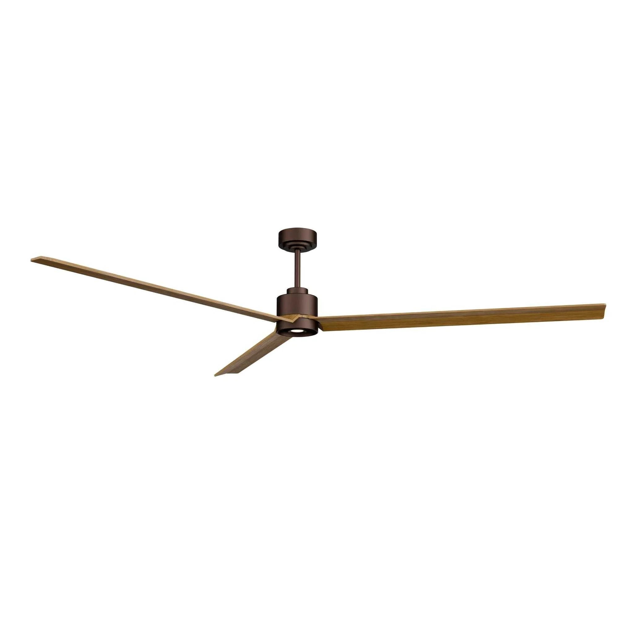 Ventilador de techo con luz Sulion Anne 220cm LED marrón óxido y madera motor DC CCT 2247250