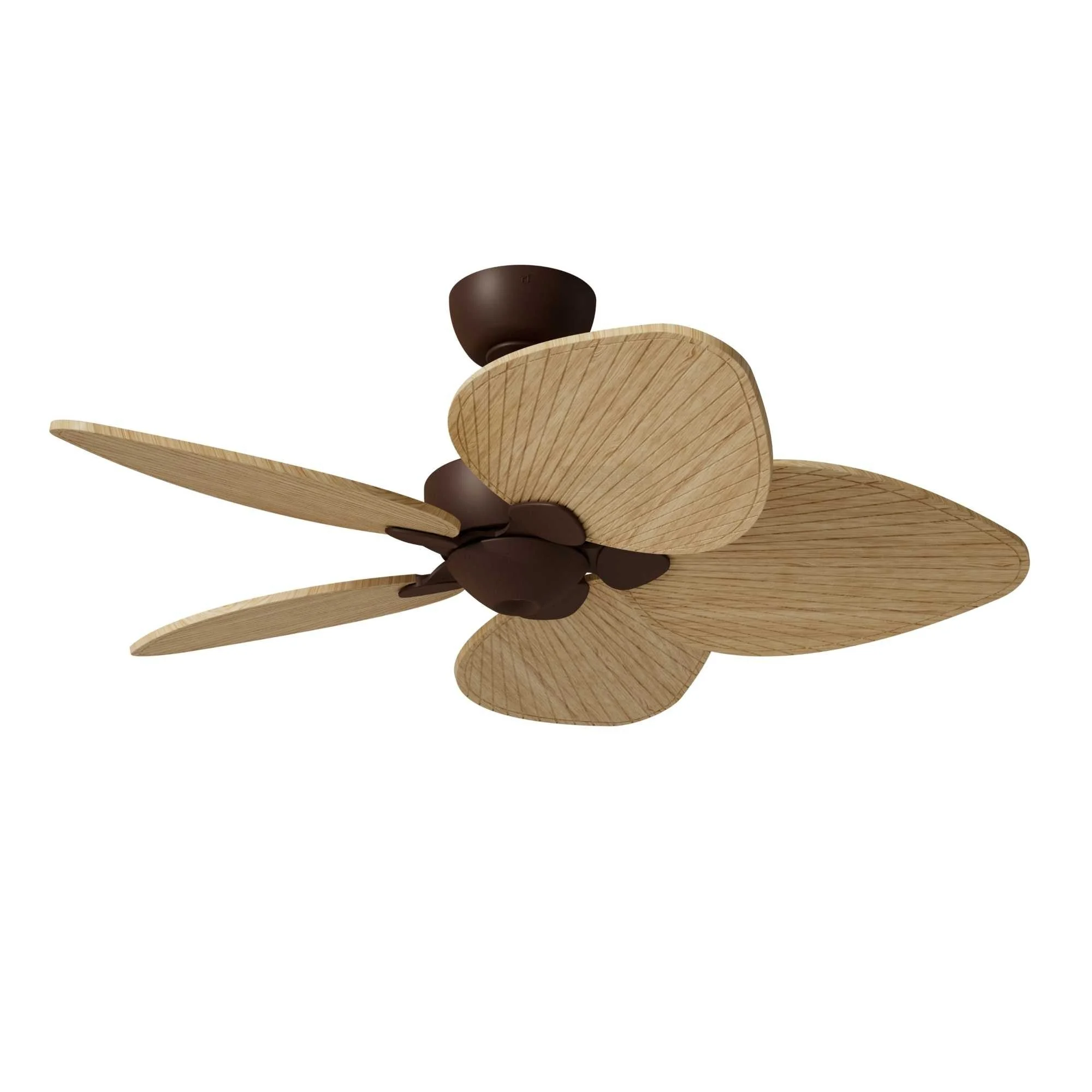 Ventilador de techo con luz Sulion Alma 100cm LED marrón óxido y madera clara motor DC 2248004