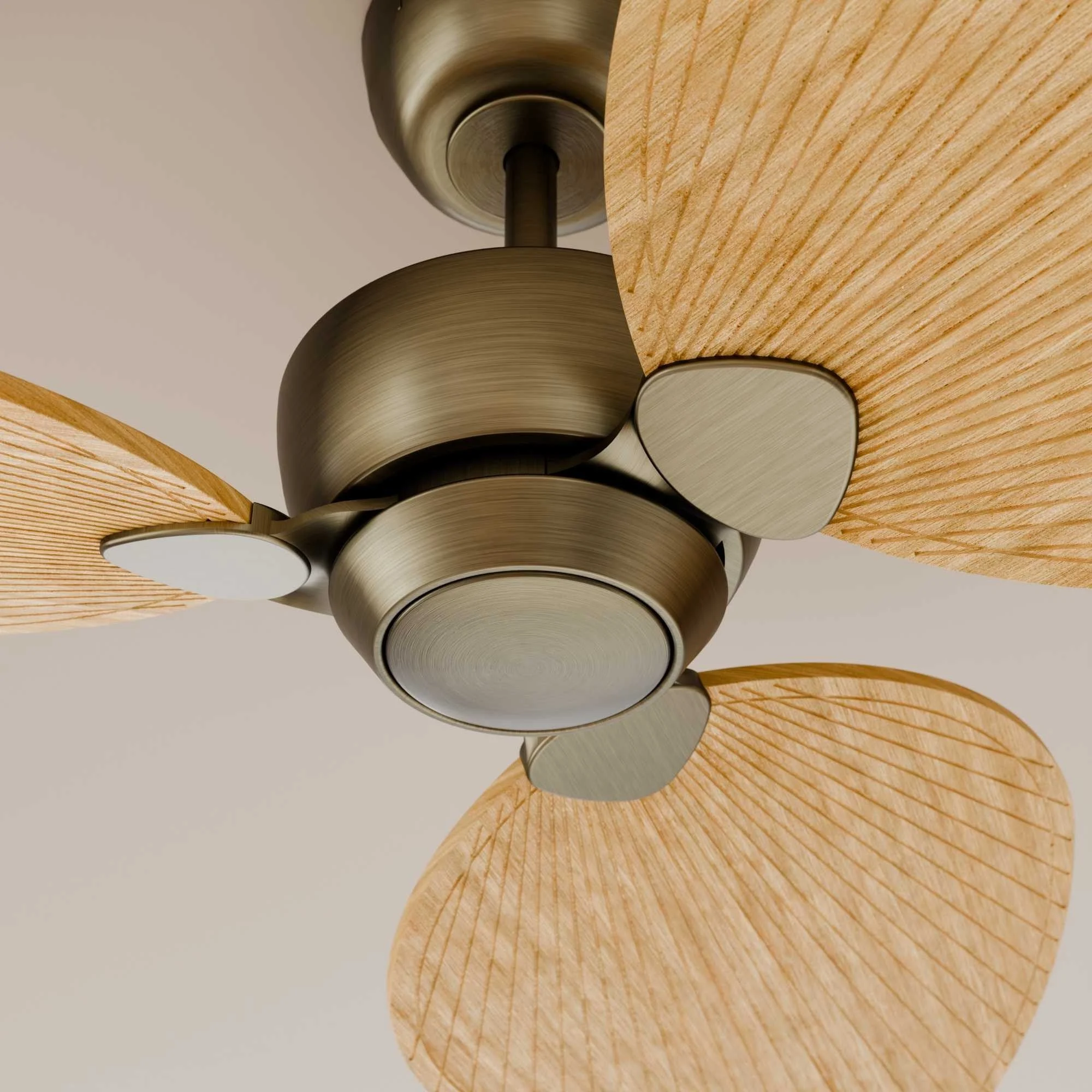 Ventilador de techo Sulion Alma 100cm bronce y madera clara motor DC 2248219