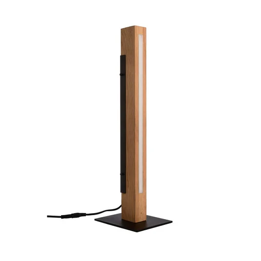 Lámpara de mesa LED Madera, roble, atenuable