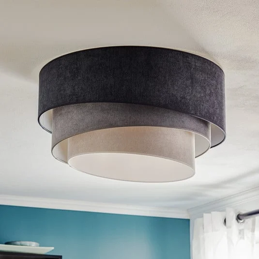 Lámpara de techo Pastell Trio Ø 60 cm en 3 tonos de gris