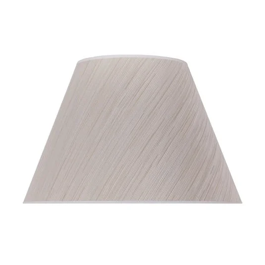 Pantalla de lámpara Sofia Altura 31 cm, rayas blancas y doradas